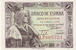 España ESP-P-128, 1 Pta., Isabel II, Serie L, Look Scand, UNC