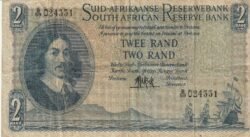 Sudafrica DSF-P-105a, 2 Rand, ND-1961, Look Scand, Very Fine