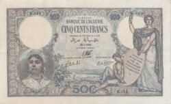 Argelia ALG-P-82, 500 Fcos., 1942, Nº 3309609, Look Scand, VF++