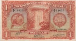 British Guyana BGY-P-12c, 1$, Nº.- F/8-11620, 1-Enero-1942, Scand Look, VF++