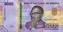 Angola ANG-P-W164(20), 5.000 Kwanzas, 2020, Polímero, UNC