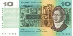 Australia ATL-P-45f, 10 $, ND-1974-1991, sig: Fraser & Higgins, UNC