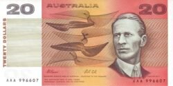 Australia ATL-P-46h, 20 $, ND-1974/94, UNC