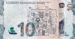 Azerbaijan AZB-P-W40, 10 Manat, 2021, Híbrido, UNC