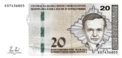 Bosnia-Herzegovina B&H, P-82a, 20 Maraka, 2012, UNC