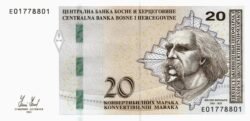 Bosnia-Herzegovina B&H, P-83a, 20 Maraka, 2012, UNC
