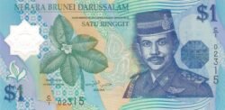 Brunei BRU-P-22a, 1 Ringgt, 1996, Híbrido, UNC