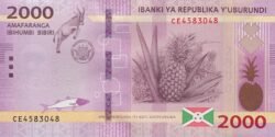 Burundi BRD-P-52(18-2), 2.000 Fcos., 4-Julio-2018, UNC