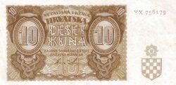 Croacia CRO-5, 10 Kuna, 1941, UNC