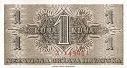 Croacia CRO-7, 1 Kuna, 1942, UNC