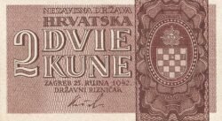 Croacia CRO-8, 2 Kuna, 1942, UNC