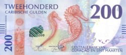 Curacao & St Maartem CRS-P-5, 200 Florines, 2025, Caballitos de Mar, aUNC,
