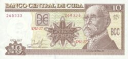 Cuba CUB-P-117s, 10 Pesos, Máximo Gómez, 2017, UNC