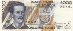 Ecuador ECU-P-128c, 5.000 Sucres, 12-Julio-1999, UNC