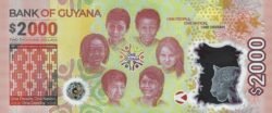 Guyana GUY-P-42, 2000$, 2022, 55th Independence Anniversary (1966-2021), Polímero, UNC