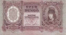 Hungría HGR-P-116, 1.000 Pengö, 1943, UNC