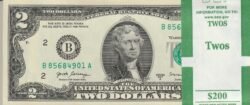 Estados Unidos USA-P-W545 "B" New York,2$, 2017A, Look Scand, Mazo 100 unidades, UNC