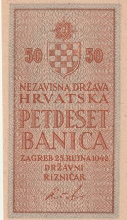 Croacia CRO-6, 1/2 Kuna, 1942, UNC