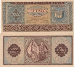 Croacia CRO-13, 5.000 Kuna, 1943, UNC