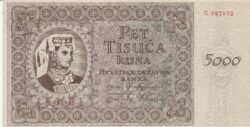 Croacia CRO-14, 5.000 Kuna, 1943, aUNC