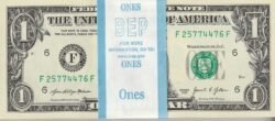 Estados Unidos USA-P-W549 "F" Atlanta, 1$, 2021, Look Scand, Mazo 100 unidades, UNC