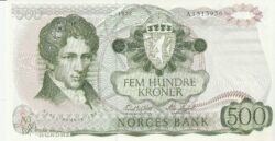 Noruega, NOR P-39, 500 Kroner, 1978, Nº A1513936, Look Scand, UNC