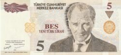 Turquía TRK-P-217(1), 5 New Lira, 2005, UNC