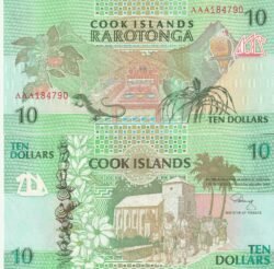 Islas Cook COK-P-8a, 10$, ND-1992, Fauna, UNC