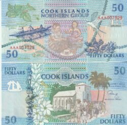 Islas Cook COK-P-10a, 50$, ND-1992, UNC