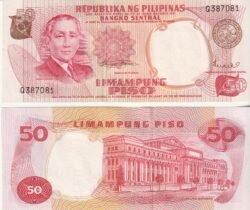 Filipinas, PHI-P-146b, 50 Piso, 1969, UNC