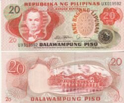 Filipinas, PHI-P-162c, 20 Piso, 1978, UNC