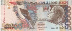 Santo Tomé & Principe STP-P-68a, 1 security threads, 50.000 Dobras, 1996, UNC
