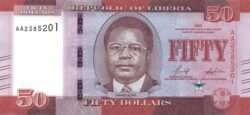 Liberia LIB-P-W40(22), 50$, Samuel K. Doe, Híbrido, 2022, UNC