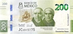 México MEX-P-W140(3)2024, 200 Pesos, Sig: Omar Mejia Castelazo & Isabel Morales Pasantes, UNC