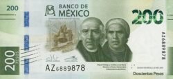 México MEX-P-W131(2), 200 Pesos, 30-Enero-2019, Sig: Javier Eduardo Guzmán Calafell & Alejandro Alegre Rabiela, 25 Aniv. autonomia 1924-2019, UNC