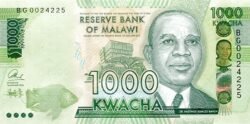 Malawi MLW-P-67b(16), 1.000 Kwacha, 2016, Híbrido, UNC