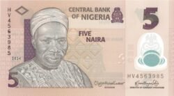 Nigeria NIG-P-38n(24), 5 Naira, 2024, Polímero, UNC
