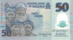 Nigeria NIG-P-40m(23), 50 Naira, 2023, Polímero, UNC