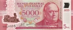 Paraguay PAR-P-234a, 5.000 Guaranies, 2011, Polímero, UNC