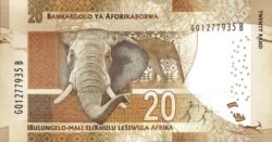 Sudafrica DSF-P-139b, 20 Rand, 2016, Mandela/Elefante, UNC