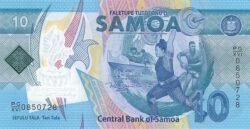 Samoa SAM-P-W45, 10 Tala, XVI Pacific Games in Samoa, Polímero, UNC