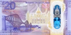 Escocia SCL-P-W132(19), 20 Pounds, Bank of Scotland, Sir Walter Scott, Polímero, 2019, UNC