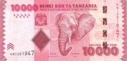 Tanzania TZN-P-44c, 10.000 Schillings, 2020, Elefante, UNC