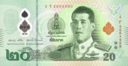 THAILANDIA, THA-P-W145(3), 20 Bath, 2025, Polímero, UNC