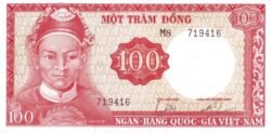 Vietnam del Sur VTN-P-19b, 100 Döng, ND-1966, UNC