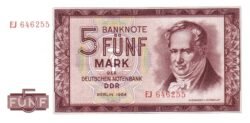 Alemania Democrática GDR-P-22, 5 Mark, 1964, UNC
