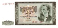 Alemania Democrática GDR-P-25, 50 Mark, 1964, UNC