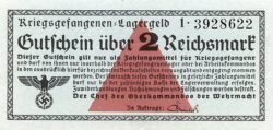 Alemania GER-P-Ro519, 2 Reichsmark, ND-1939, Uniface, UNC