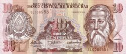 Honduras HON-P-86e, 10 Lempira, 6-Mayo-2010, Cabañas, UNC