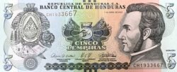 Honduras HON-P-98d(22), 5 Lempiras, 7-Abril-2022, Printer PWPW, UNC
